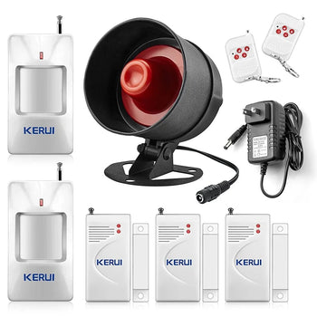 KERUI Security Alarm System with Indoor/Outdoor Siren, Sensors & Remote Control
