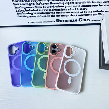 Magnetic Matte Clear For Magsafe Case For iPhone 16E 16 15 14 13 12 Mini 11 Pro Max 8 7 Plus XR SE Shockproof Translucent Cover