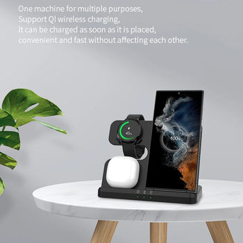 3-In-1 Charging Station For Samsung Devices Magnetic Wireless Charging Station For Samsung Series Galaxy Watch And Galaxy Buds