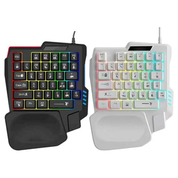Mini 35keys Single Hand Gaming Keyboard, Usb, Ultra-slim, Wired Backlight Keyboard