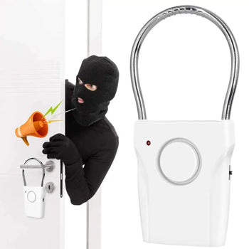 Door Handle Alarm 110dB Battery-Operated Adjustable Door Security for Travel & Hotel