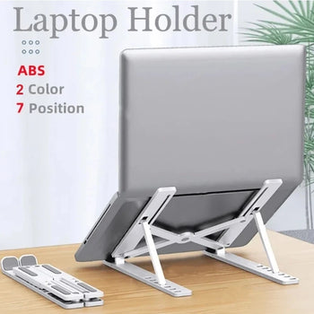 Foldable Laptop Stand 7 Levels Adjustable Portable Notebook Bracket Support Base ABS Holder for Lenovo Notebook Macbook Air Pro
