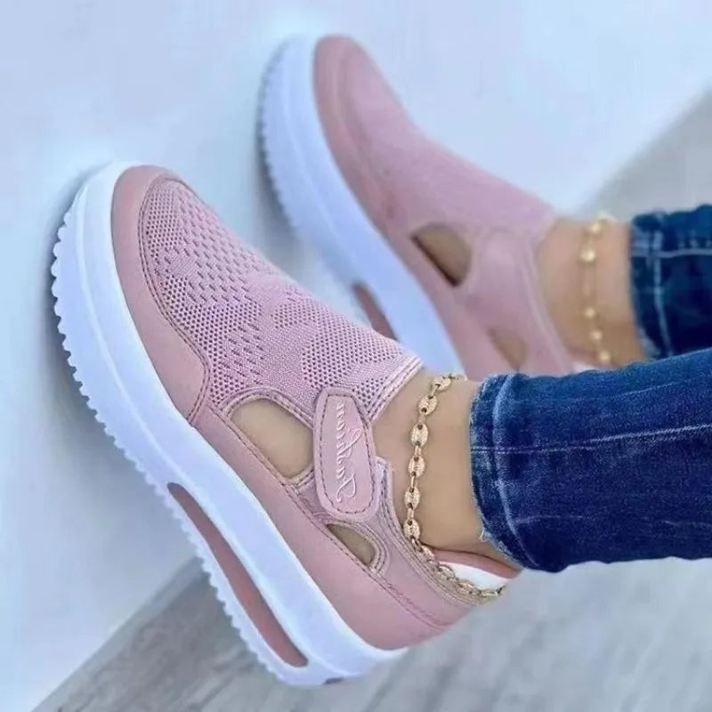 Red Sneakers Women Shoes Woman Tennis Shoes Canvas Shoe Female Casual Shoes Ladies Sport Shoes Platform Sneaker Hollow Out Shoes