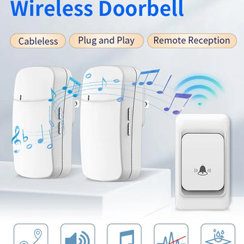 Wireless Waterproof Doorbell Chime Kit – Smart Remote Home & Garden Door Bell