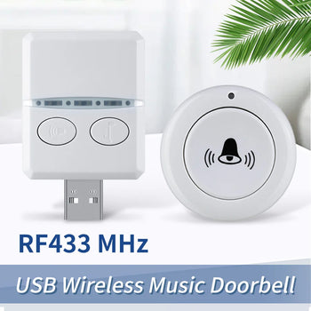 USB Smart Door Bell with 30 Music For Home Bed Call and Emergent Call