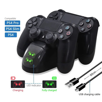 PS4 Charging Station Controller Charger For Wireless PS4 USB Dual Dock Station For Playstation 4 Slim / PS4 Pro