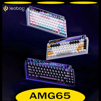 LEOBOG AMG65 Mechanical Keyboard With TFT LED Screen 3mode RGB Hot Swap Gaming Keyboard Custom Computer Gamer Accessories Gifts