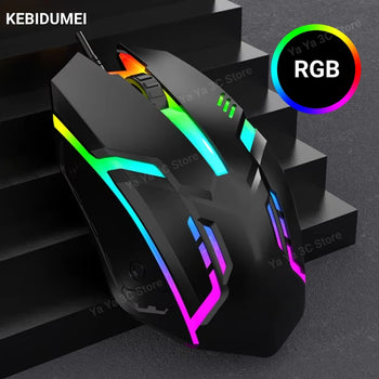 USB Wired Gaming Mouse LED Backlit Ergonomic Optical for PC