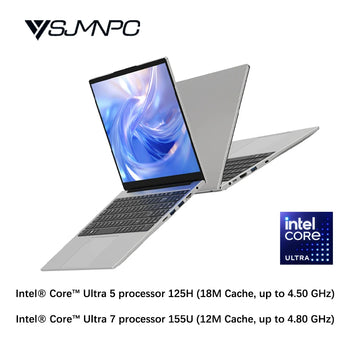 New Intel Core Ultra7 155U/Ultra5 125H 15.6 Inch Gaming Laptop 2*DDR5 5600MHz 2*M.2 PCIE Fullfeatured Type C WI-FI 6 BT5.2