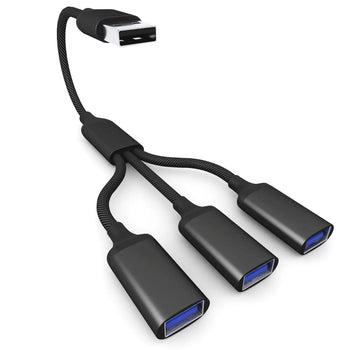 USB Splitter Cable 1 in 3 Out,USB-A expansion hub, multi USB port expansion converter for Car, Laptop,PC/Computer,Keyboard/Mouse
