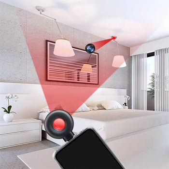 Portable Mini Camera & Phone Detector – USB Infrared Anti-Surveillance Alarm