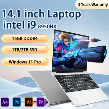 New Notebook 14.1" intel core i9-8950HK gaming laptops 16GB DDR4 1TB/2TB SSD