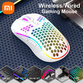 Xiaomi 2.4G Wireless RGB Gaming Mouse – Ergonomic Honeycomb Design