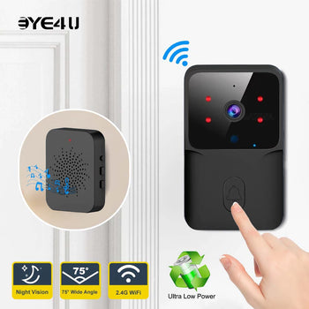 Wireless WiFi Video Doorbell Camera with Two-Way Intercom & Night Vision