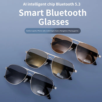 Fashion Sunglasses 2024 Smart Glasses Bluetooth 5.3 Women Men UV400 Hiking Mountaineering Fishing Wireless Intelligent Lenses