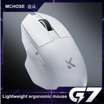 MCHOSE G7 Wireless Mouse.Low-Power Ergonomic Design Lightweight Gaming Mouse with Three Mode Connection High Performance