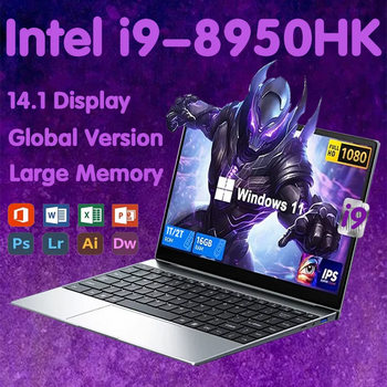 Windows 11 i9 Gaming Laptop Intel Core i9 8950HK Laptops 16GB DDR4 1TB SSD Notebook PC Gamer Computer Office Study Notebook PC