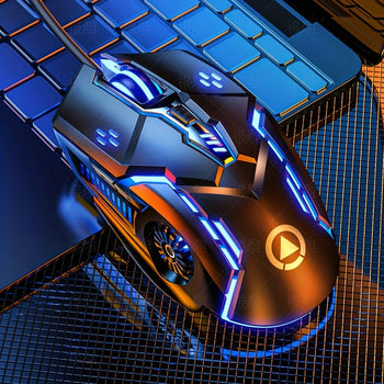 Silver Carved Gaming Mouse, Wired, Silent