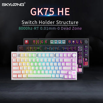 SKYLOONG GK75 HE Gaming keyboard Mag switch RT0.01mm Rapid Trigger USB Wired Keyboard 8KHz Polling Rate PBT Keycap Hall effect