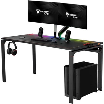 Ergonomic Gaming Desk with Magnetic Ecosystem and in-Built Cable Management Tray