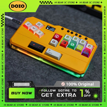 DOIO KBHX-01 Pro Mechanical Keyboard, RGB Fighting Game Gaming Keyboard