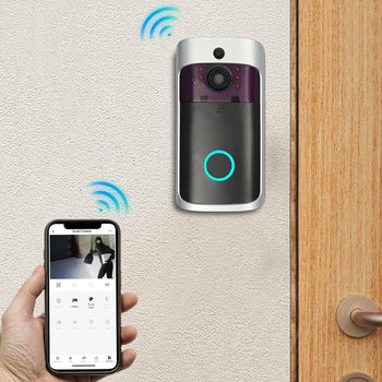 Smart WiFi Video Doorbell with Night Vision Camera and Voice Control