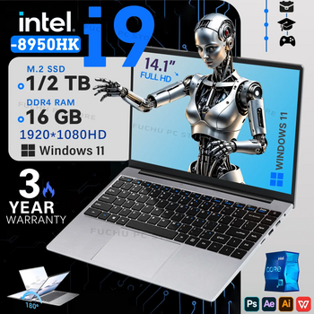 Windows 11 Pro  intel core i9 8950hk  16GB RAM 1/2TB SSD  gaming laptops 1920*1080 Notebook computer Office notebook laptop