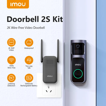 IMOU Video Doorbell 2S Kit, 3MP WiFi Camera, Human Detection, 2-Way Talk
