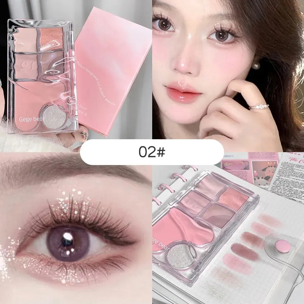 Pinky Heart Gege Bear Eyeshadow Palette Matte