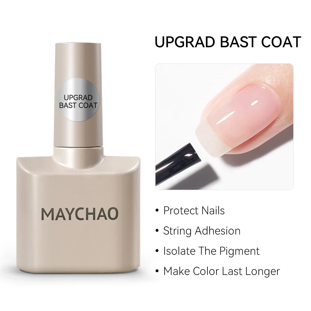 MAYCHAO 12ml Jelly Gel Nail Polish Semi Permanent Top Coat