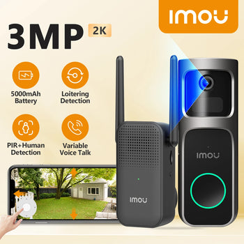 IMOU 3MP WiFi Video Doorbell 2S Kit with Chime, Smart Intercom, Human Detection & Two-Way Talk