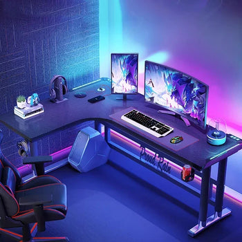 Storage Gaming Computer Desks with Mouse Pad and Monitor Stand