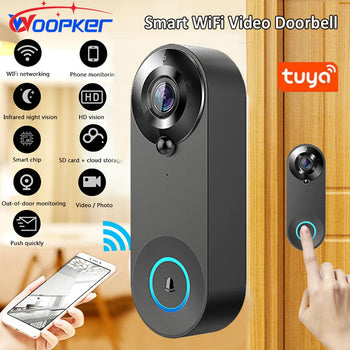 WOOPKER 1080P WiFi Video Doorbell Camera with Night Vision & Motion Detection