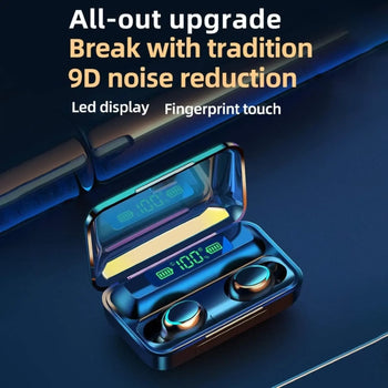 Bluetooth 5.0 Wireless Earbuds HiFi Stereo Touch Control Noise Reduction IPX7 Waterproof LED Display Mini In Ear with Mic