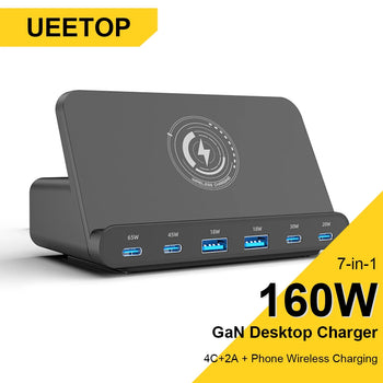 Ueetop 160W USB Charging Station with Wireless Charging