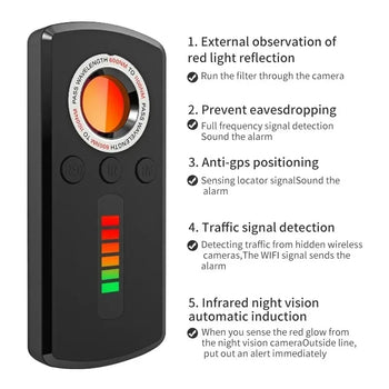Hidden Camera Detector Anti-Spy Wireless GPS Bug Hunter Infrared Device