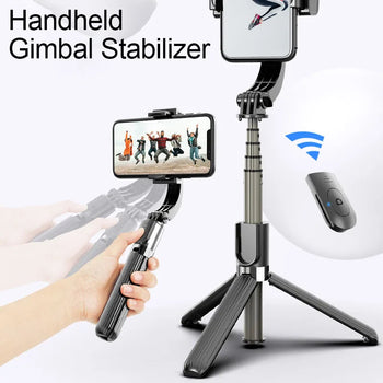 Portable Handheld Gimbal Stabilizer with Tripod Anti-shake Phone Selfie Stick