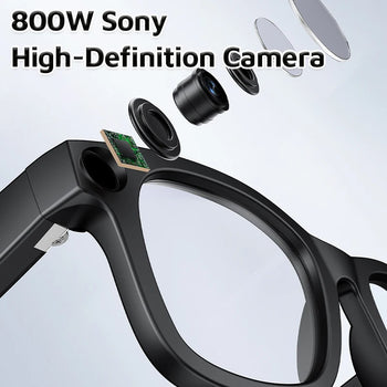 AI Smart Glasses Recording Video Photo Camera Sunglasses Men Women Translator Wireless Bluetooth Touch Anti Blue Light Shades