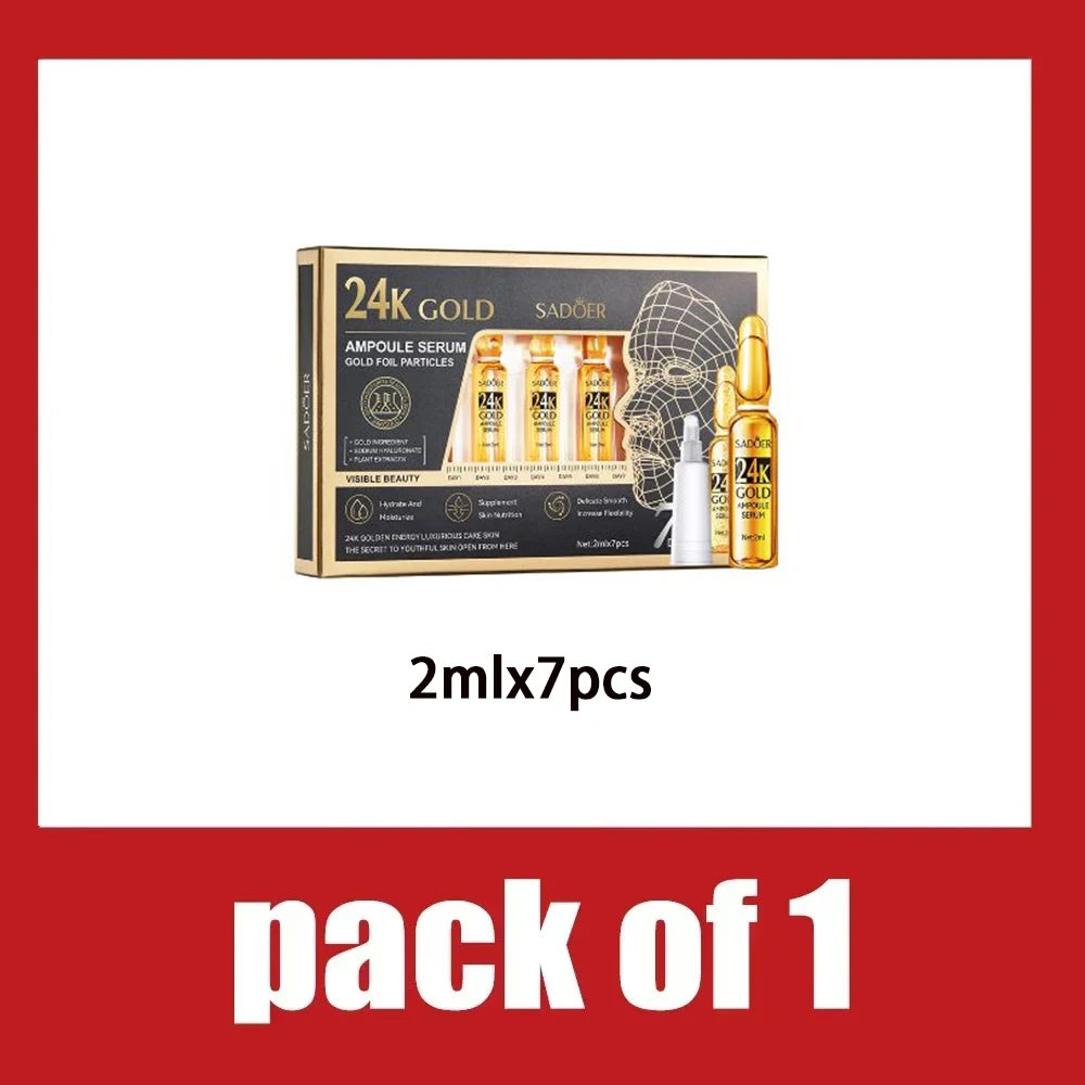 Korean 24K Gold Hyaluronic Acid Serum Protein Thread Lifting Filler Absorbable Collagen Protein Thread Vitamin C Facial Essence