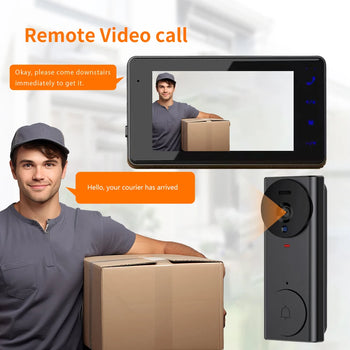 Intelligent Video Doorbell, 480P Display, Dual Audio, No WiFi Needed