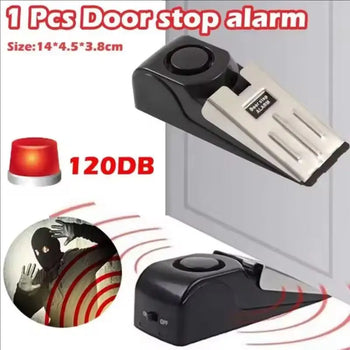 Wireless Door Stop Alarm 120dB Loud Portable Home Security Anti-Theft