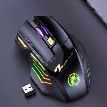 7-Button Rechargeable Wireless Gaming Mouse – Ergonomic PC & Laptop Accessory