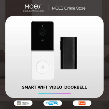 MOES Tuya Smart WiFi Video Doorbell Camera with Night Vision and 2-Way Audio Intercom